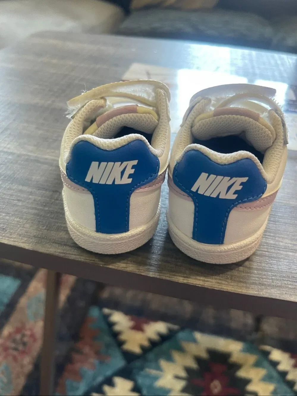 Nike Court Royale Toddler White Pink Blue Casual Sneakers Size 5C